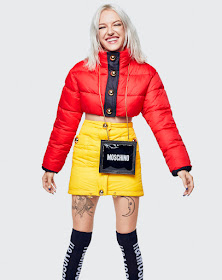 Moschino x H&M lookbook - Red jacket - Yellow skirt