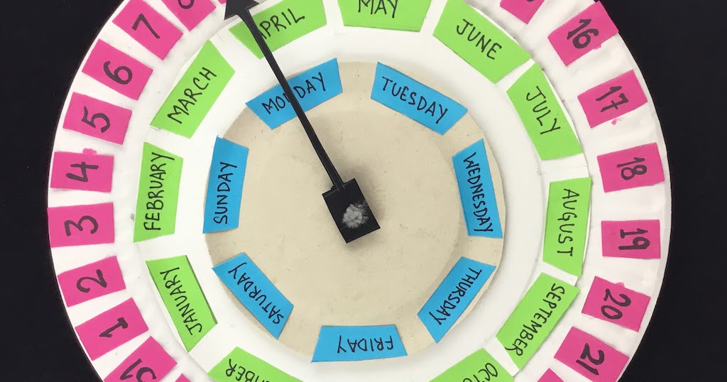 The Joy of Sharing Paper Plate Wheel Calendar