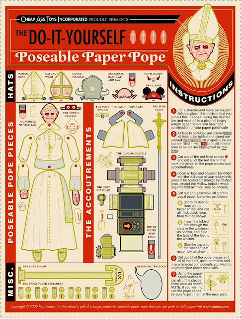 Funny Do-It-Yourself Poseable Paper Pope Picture
