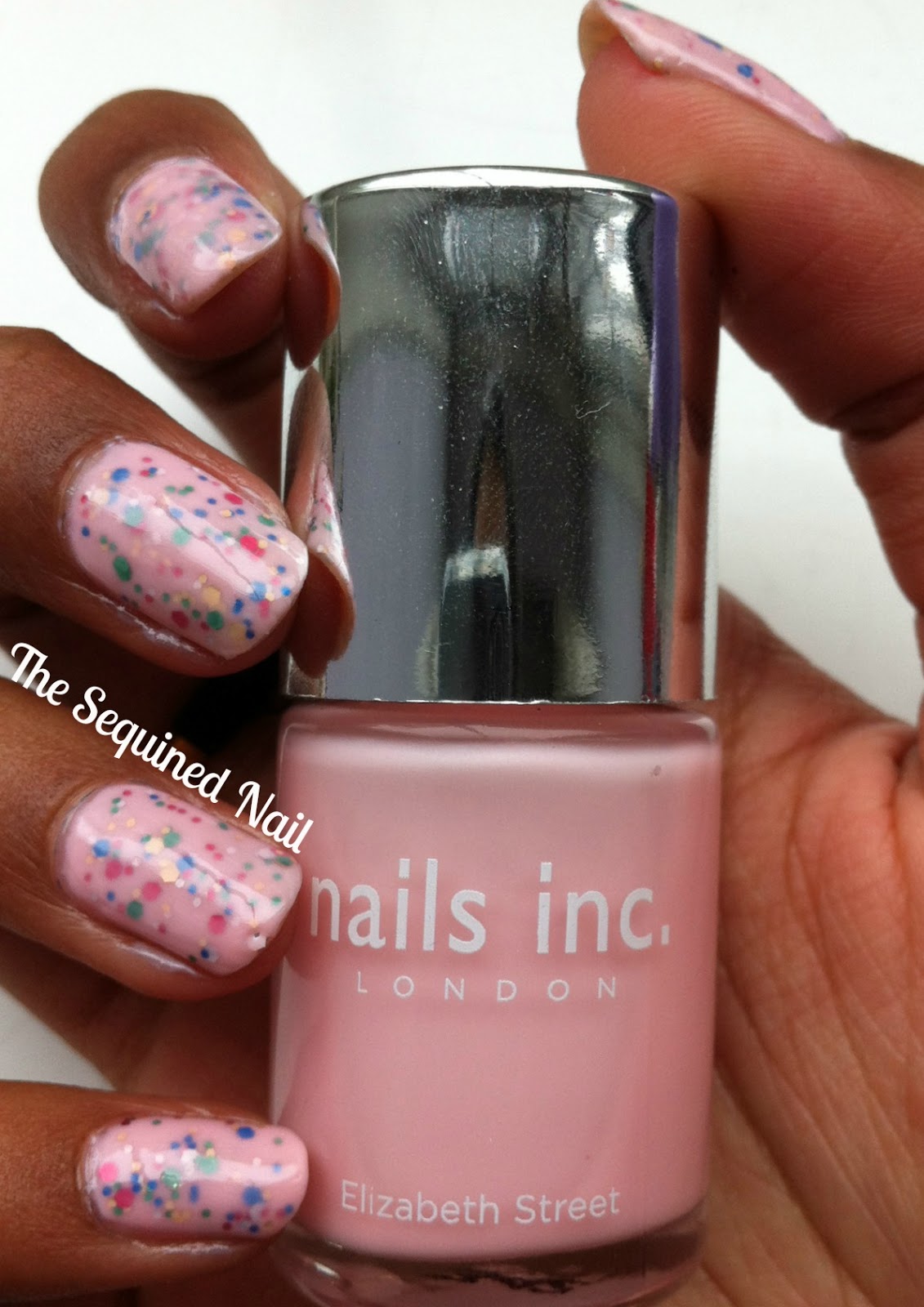 The Sequined Nail Jelly Sandwich Nails