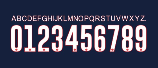 Font Number Football Font PSG UCL 2017 2018