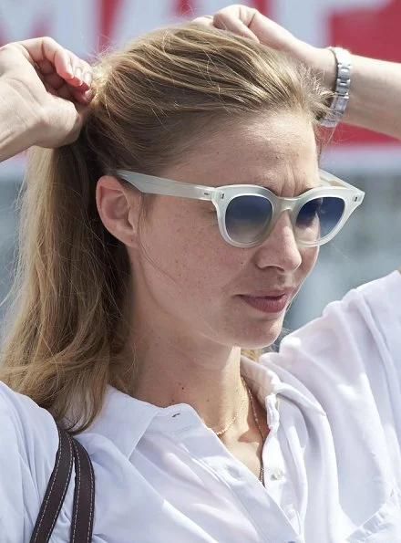 Pierre Casiraghi, the younger son of Princess Caroline of Hanover, and his wife Beatrice Borromeo at King's Cup sailing event