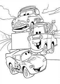 Cartoon Design: Rust-Eze Cars Coloring Pages
