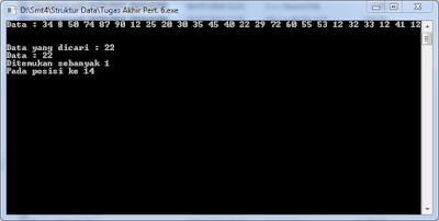 Soal dan Jawaban Tugas Pendahuluan & Tugas Akhir Searching (Struktur