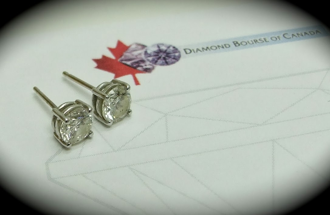 Maurice Ltd. Watch Swap Cafe Estate Diamond Earrings 1.25cts Brilliant Cut Toronto Auction