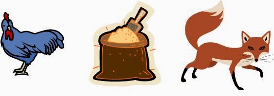 Fox, chicken and sack of grain ~ KodeKnight