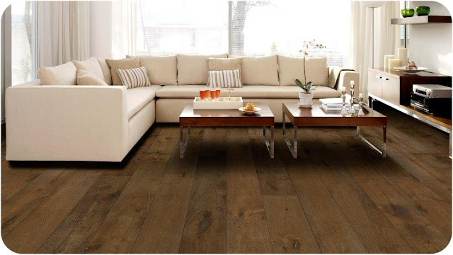 gorgeous wide plank, hardwood flooring in a living room
