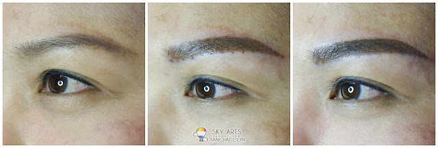 Ivy Brow Design Misty Brow Before and After - Left Eye
