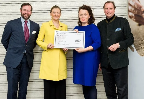 Grand Duchess Stephanie and Hereditary Grand Duke Guillaume met with ceramic artist Sarah Meyers for De Mains de Maîtres exhibition