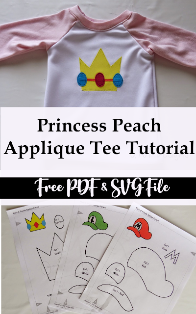 How to apply a Mario Brothers applique to a tshirt- Free Pattern