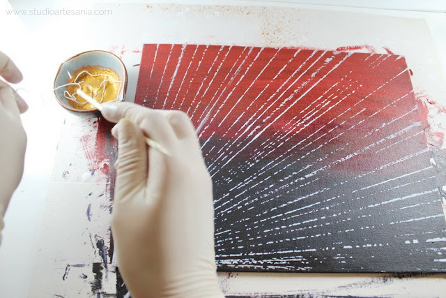 DIY Striking abstract art with bronze touch