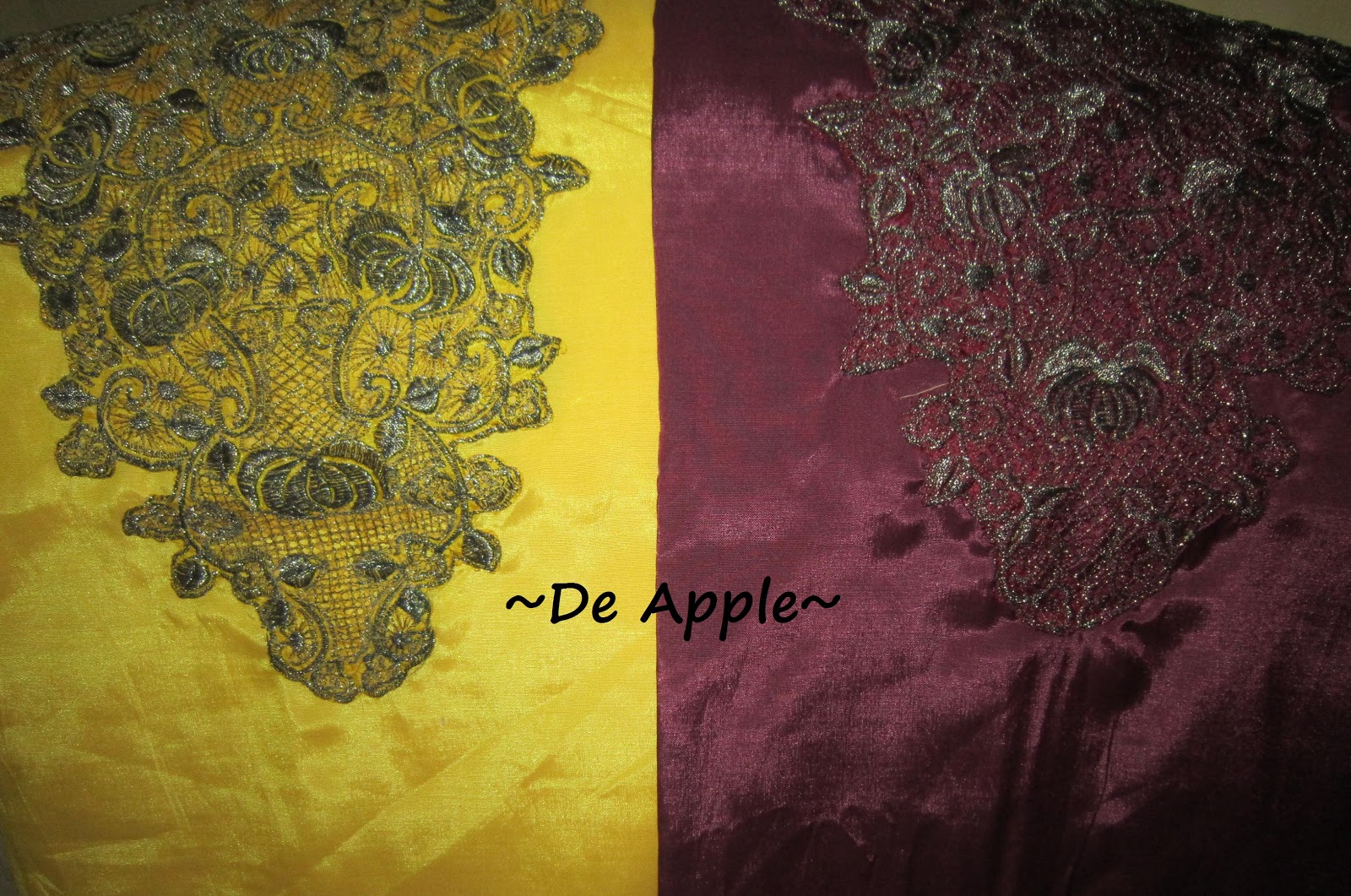 De Apple Shop Kain Sulam Benang Emas