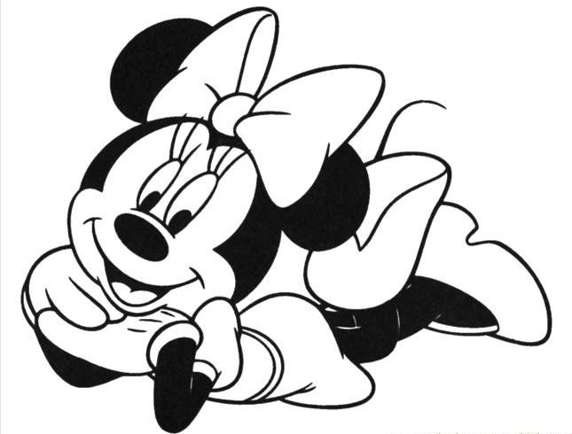 Sketsa Gambar Kartun Minnie Mouse Untuk Belajar Mewarnai Si Anak