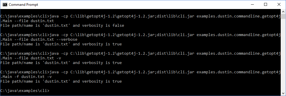 Inspired by Actual Events: Java Command-Line Interfaces (Part 28): getopt4j