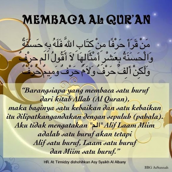 Hadits Keutamaan Membaca Al Quran