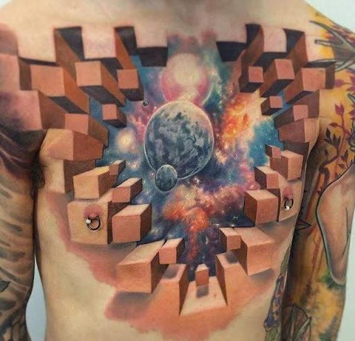 3d exclusivo da tatuagem ideias para os homens no peito