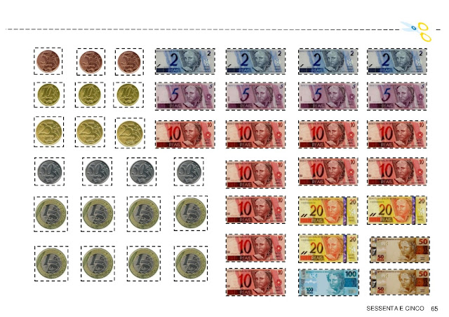 Resultado de imagem para cédulas e moedas para imprimir