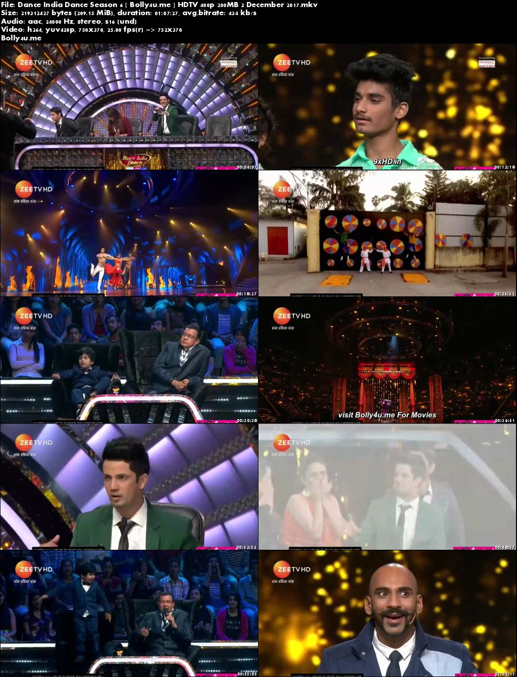 Dance India Dance HDTV 480p 200MB 02 December 2017 Download