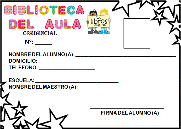 ficha de prestamo de libros de la biblioteca del aula