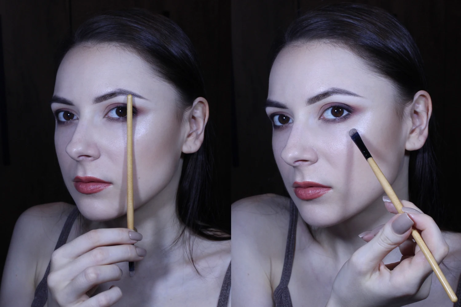 makeup pictorial on how to highlight and contour light skin complexion