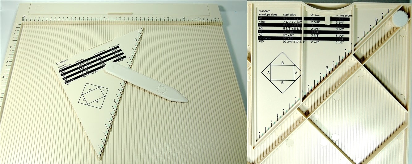 Multi-Purpose Scoring Board Envelope Maker with Bone Folder