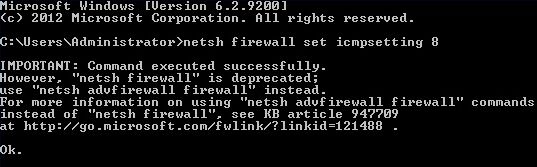 netsh firewall set icmpsetting 8