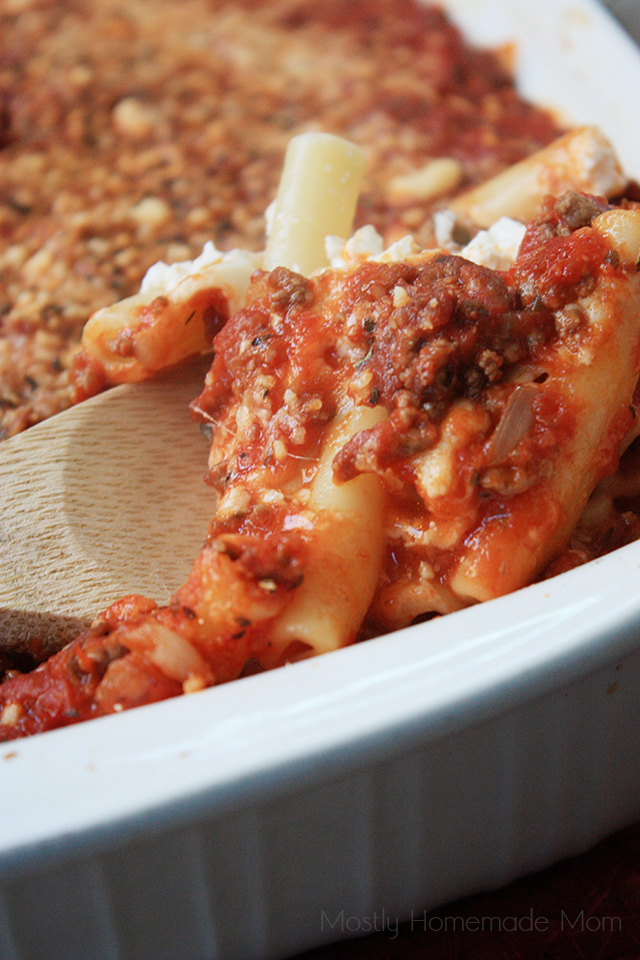 Creamy Baked Ziti Mostly Homemade Mom