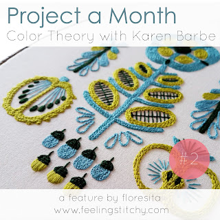 Project a Month February Color Theory with Karen Barbe a feature by floresita on Feeling Stitchy