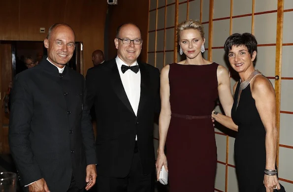 Prince Albert and Princess Charlene attended a gala dinner for  Prince Albert II Foundation at the Salle des Etoiles in Monte Carlo