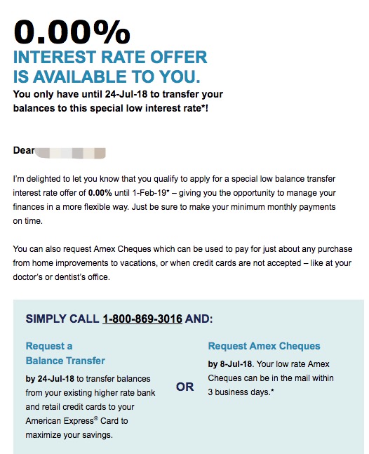 利用AmEx Balance Transfer offer的一个思路 Dr.Siha专栏 (Canada)