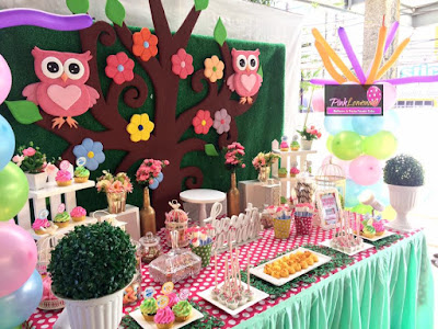 Owl themed Dessert Buffet Set-up
