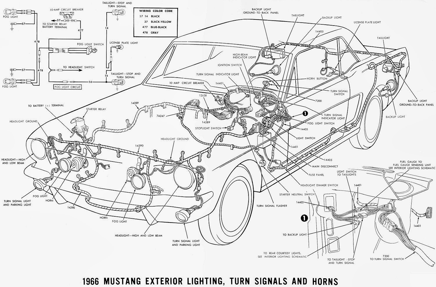 Lelu U0026 39 S 66 Mustang  1966 Mustang Wiring Diagrams