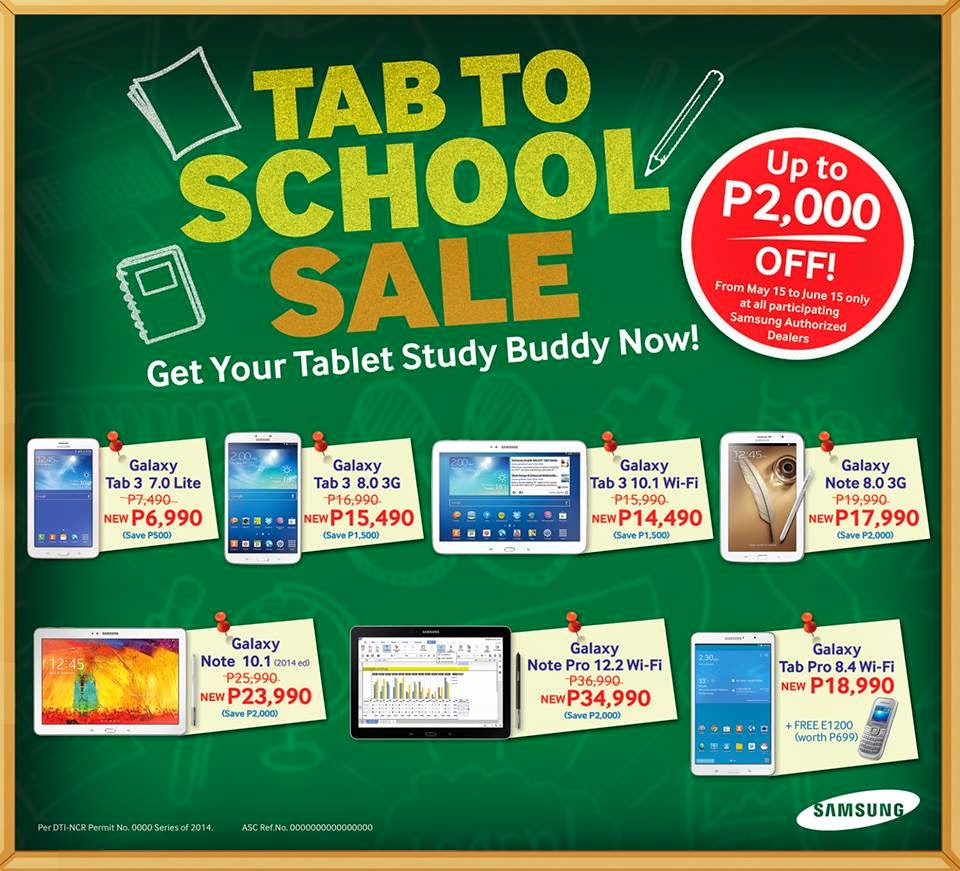 Manila Shopper Samsung's Galaxy & Notes' Tab to School SALE MayJune 2014