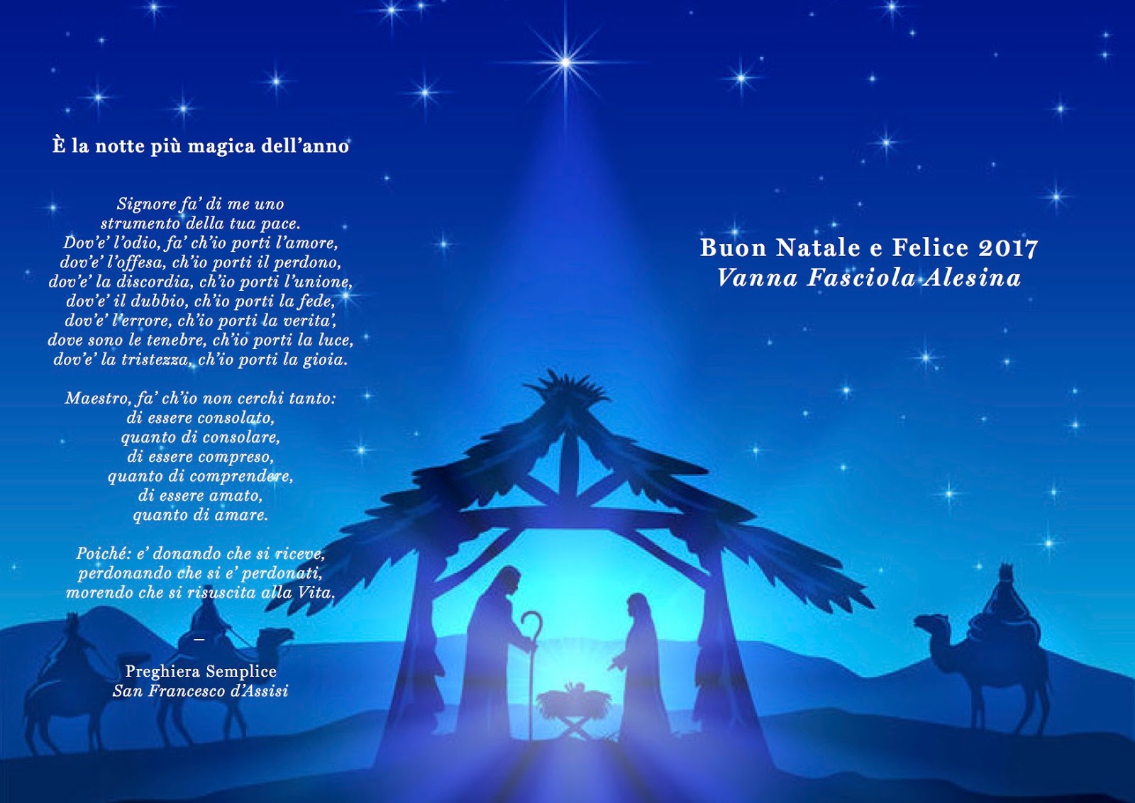 Avete ricevuto Vanna Fasciola Alesina: Buon Natale e Felice 2017