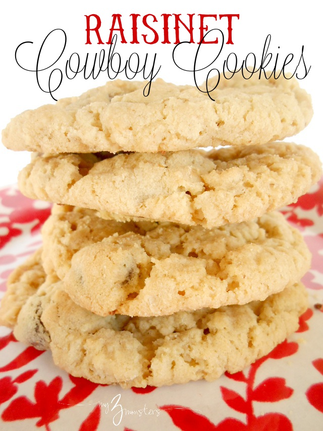 Raisinet Cowboy Cookies recipe {and my secret for perfectly chewy cookies every time} at / 
