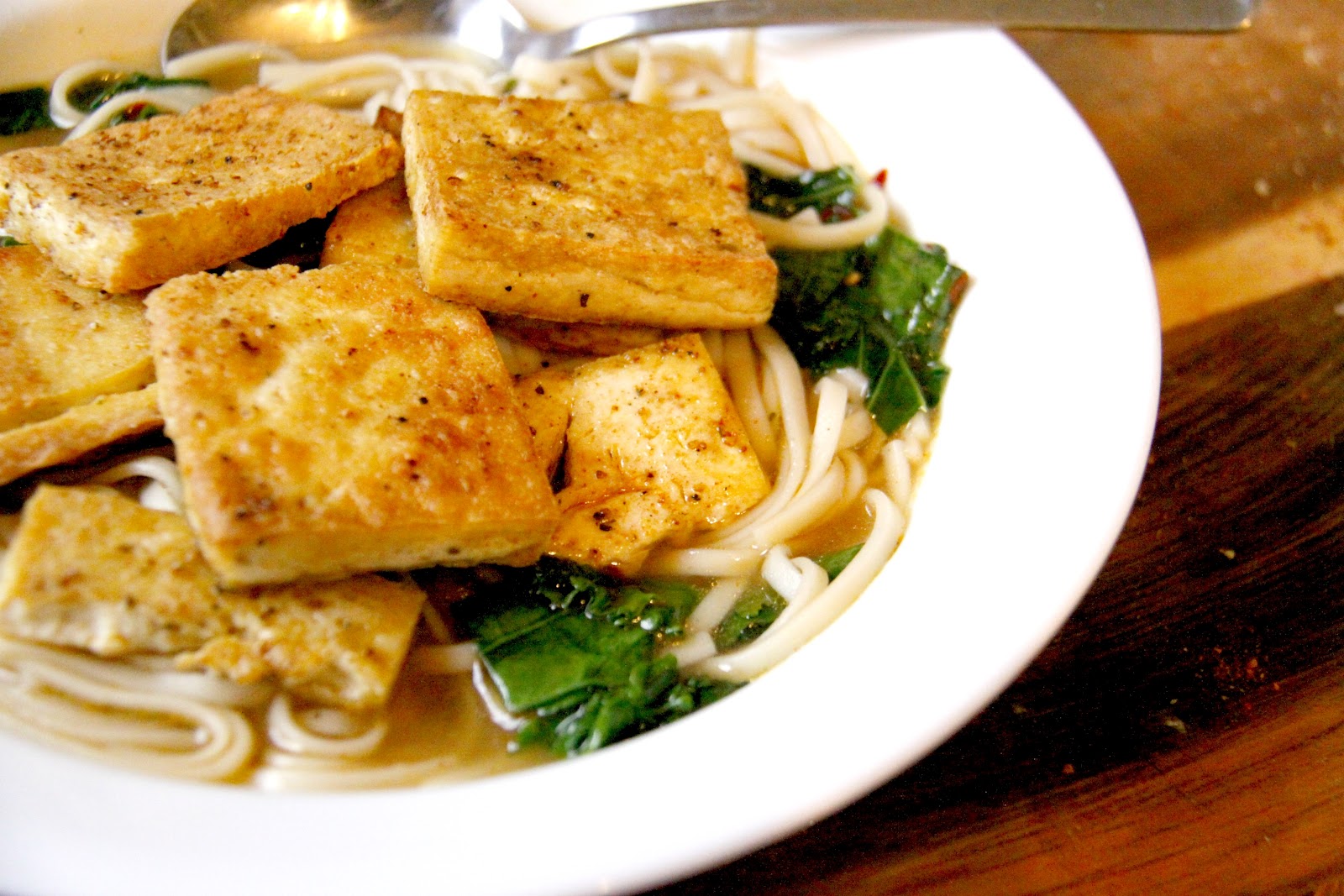 MissCellaneous Tofu Tuesday Sauteed Tofu with Kale & Udon Noodles