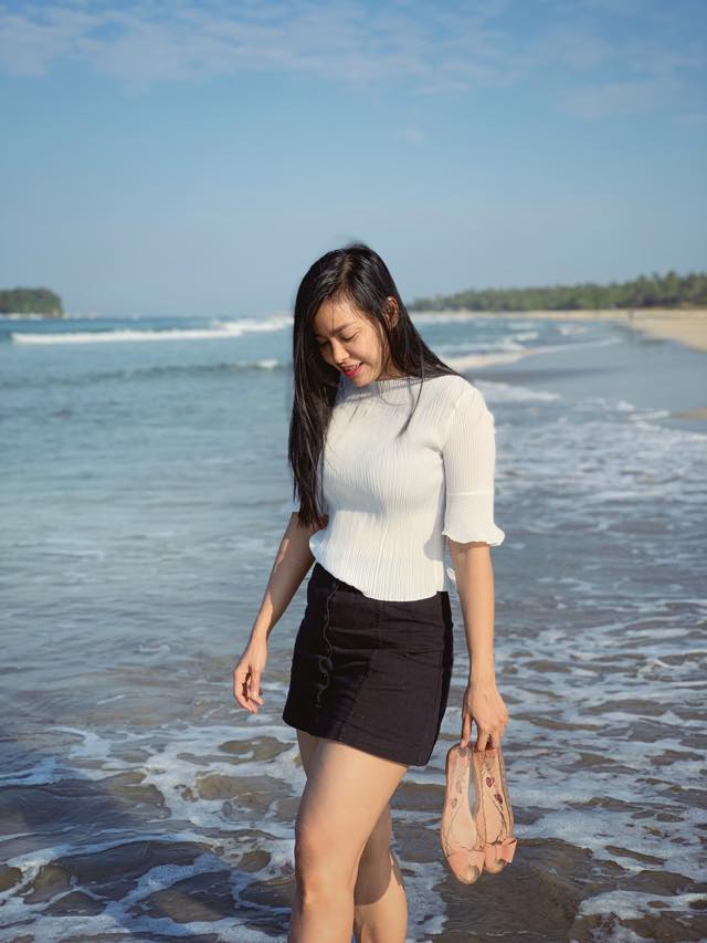 Ma Aye Thaung At The Beach Photoshoot 