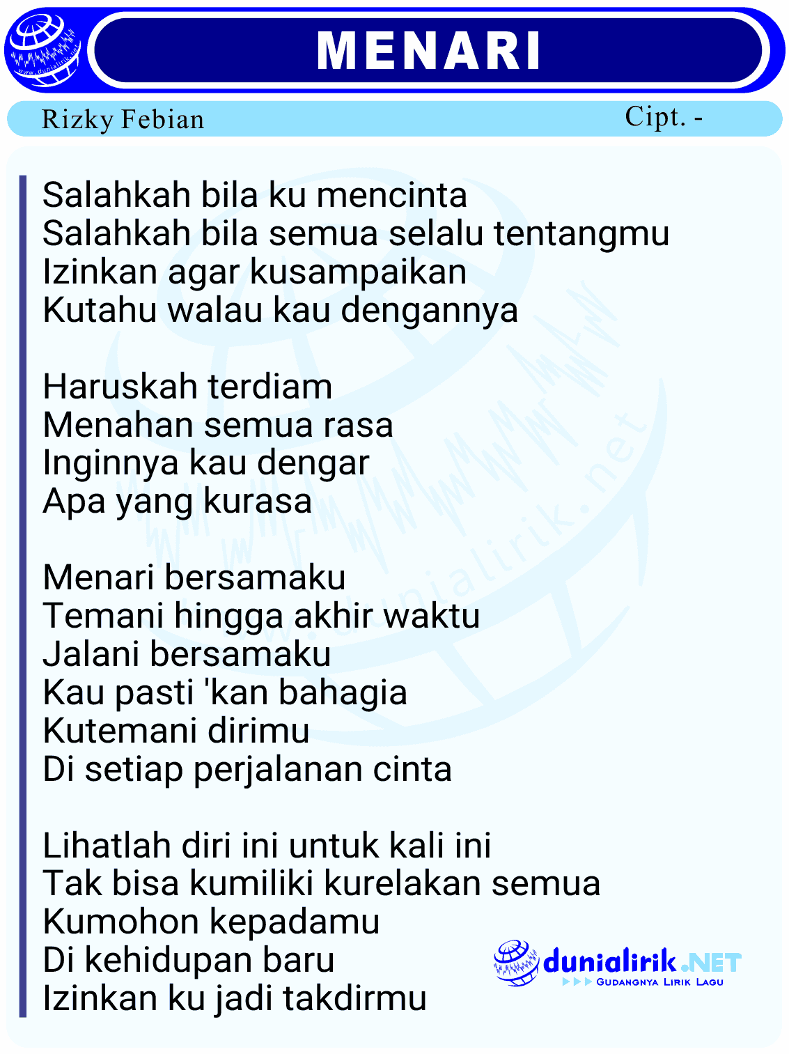 Download Lagu Menari Rizky Febian / Kamu juga bisa download secara
