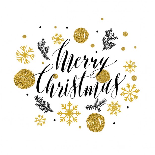 Glitter style lettering for christmas Free Vector