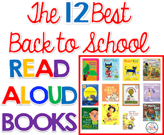 The best back to school read alouds for the first day of school to read to kindergartners and first graders.Selections include Chicka, Chicka Boom Boom, Too Much Gkue, Pete the Cat and more.