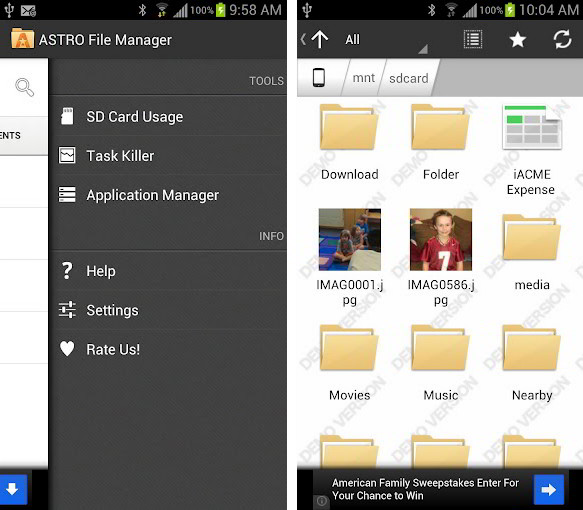 ASTRO File Manager para Dispositivos Android Sector Móvil Descargas