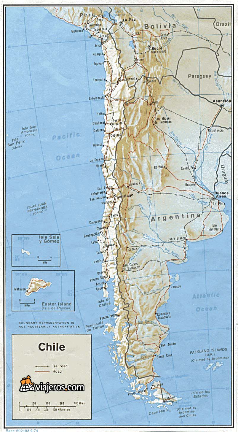 Mapas de Chile: Mapa de chile detallado