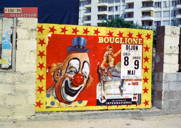 la célèbre tête de clown  "Américain" utilisée  souvent par les bouglione 