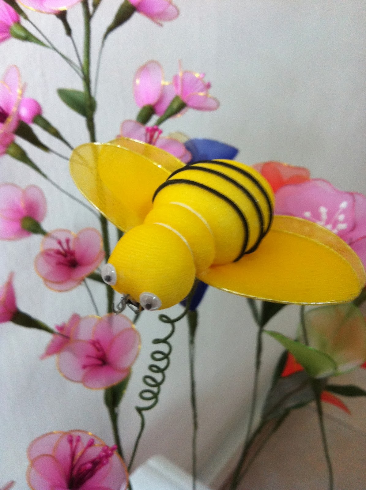 Handmade Stocking Flowers Singapore Watermelong Vase with Stocking