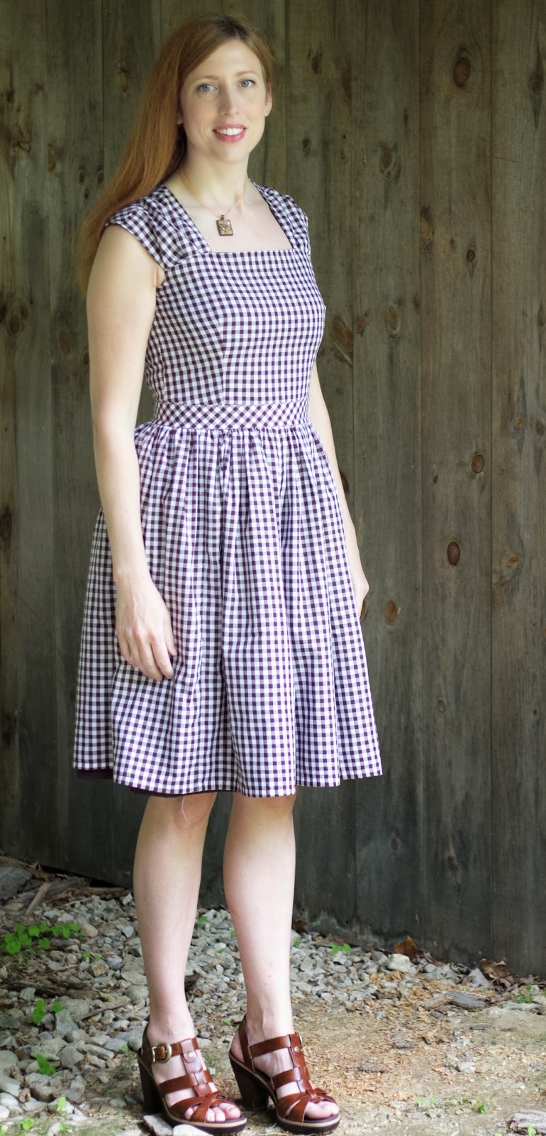 craftyNHmom: completed: Gingham Cambie Dress