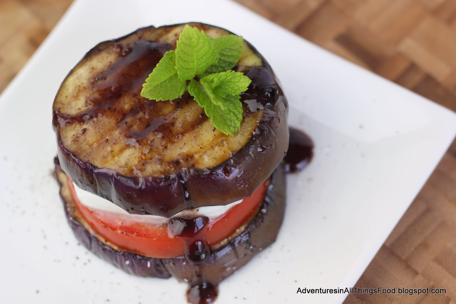 Adventures in all things food Grilled Eggplant Stacks HotSummerEats