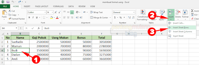 Menyisipkan dan Menghapus Kolom atau Baris di Excel Menyisipkan dan Menghapus Kolom atau Baris di Excel