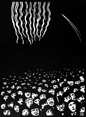 people looking at fireworks