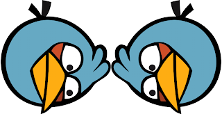 ANGRY BIRDS Blue Bird PNG Printable Garland Template Double Sided Party Decor