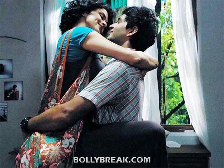 Gul Panag and Purab Kohli Kissing in Fatso - (10) - Bollywood Movies Kisses in 2012